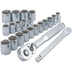 CRAFTSMAN Socket Set, Universal, 3/8-Inch Drive, 19-Piece (CMMT12016)