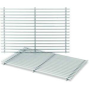 Weber Stainless Steel Cooking Grate (17.3 x 11.8 x 0.5), 2 Pack