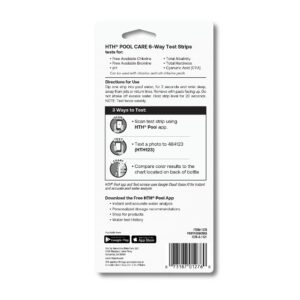 HTH Pool Care 6-Way Test Strips, Swimming Pool Water Chemical Tester, 30 Strips - Image 3