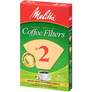 Melitta #2 Cone Coffee Filters, Natural Brown, 40 Count - Image 3