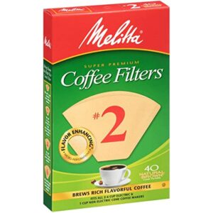Melitta #2 Cone Coffee Filters, Natural Brown, 40 Count - Image 2