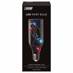 Feit Electric FY/BOT/RGB/LED 1.5W Decorative Magical Glow Fairy Bottle RGB Clear LED, 6.07″ H x 2.24″ D, Multi-Color, Model:FY/BOT/RGB/LED - Image 2
