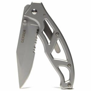 Gerber Paraframe I Knife, Serrated Edge, Stainless Steel [22-48443] - Image 5