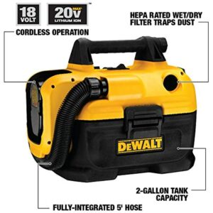 DeWalt 20V MAX 2 gal Cordless Wet/Dry Vacuum 20 V - Image 3
