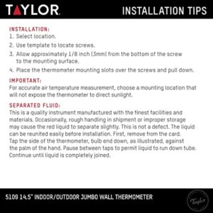 Taylor Jumbo Size Tube Thermometer Plastic White 14.75 in. 5109 - Image 6