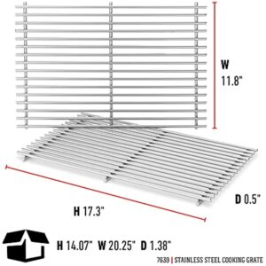 Weber Stainless Steel Cooking Grate (17.3 x 11.8 x 0.5), 2 Pack - Image 3
