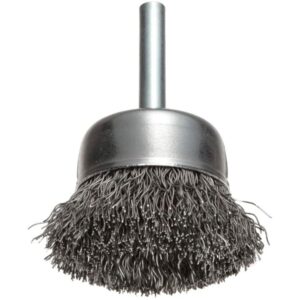 Weiler 36029 Vortec Pro 2" Crimped Wire Cup Brush, .014" Steel Fill, 1/4" Stem, Made in the USA