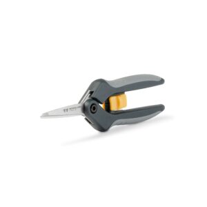 Woodland Tools Co. Heavy Duty Nano Tip Snip, Stainless Steel Blades, Hydroponic Snip, Bud Leaf Trimmer, Flower Pruning Cutter, Bypass Herb Harvesting, Rose Garden Shear, Bonsai Cutter (01-1002-100)