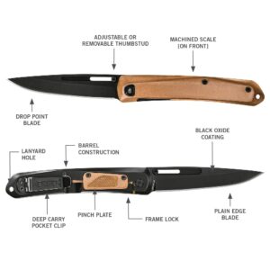 Gerber Gear Affinity Folding Pocket Knife Plain Edge D2 3.6 Inch Blade, Copper - Image 4