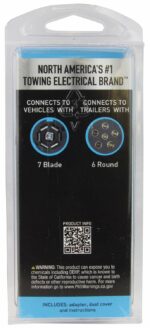 Hopkins 47555 7 RV Blade to 6 Pole Round Adapter