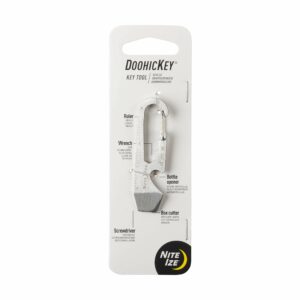 Nite Ize KMT-11-R3 Sized Easily attaches to an existing Chain or Strap DoohicKey Key Keychain Multi-Tool (1 Pack), One, Stainless