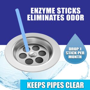 SANI 360� Sani Sticks Drain Cleaner and Deodorizer | Non-Toxic, Enzyme Formula to Eliminate Odors and Helps Prevent Clogged Drains | Septic Tank Safe | 24 Count, Unscented - Image 3