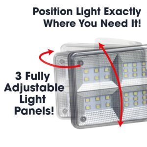 Ontel Beyond Bright X3 Motion Activated Solar Flood Light - Ultra-Bright, Solar-Powered, Weather-Resistant Light with 3 Adjustable Heads & 122 LEDs - Maximum Security for Porch, Deck, Yard & More - Image 4