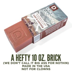Duke Cannon Supply Co. Big Ass Brick of Soap - Superior Grade, Large Men's Soap with Musky Masculine Scents, All Skin Types, Leaf & Leather, 10 oz. - Image 6