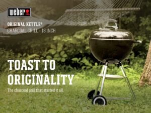 Weber Original Kettle 18 Inch Charcoal Grill, Black - Image 2