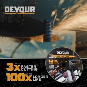 Devour 5.0″ Premium All Purpose Segmented Rim Diamond Blade for Cutting Rebar, Cast Iron, Concrete, Pavers, Tile, Granite, Laminate, PVC, and More, Made in USA, 7/8-Inch Arbor (NT050AP)2 - Image 5