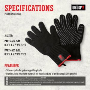 Weber Premium Gloves, L/XL, x Large, Large/X-Large (Pack of 1), Black - Image 2