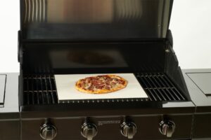TYTUS Grills 16″ by 14″ Pizza Baking Stone with 304 Stainless Steel Tray - Image 3