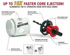 Blu-Mol Xtreme QuickCore 1 in. Bi-Metal Hole Saw - Image 7