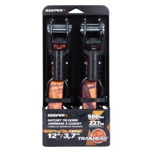 Keeper 12 ft. Ratchet Tie Down  Camouflage - Pack of 2
