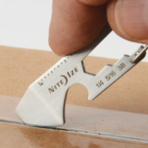 Nite Ize KMT-11-R3 Sized Easily attaches to an existing Chain or Strap DoohicKey Key Keychain Multi-Tool (1 Pack), One, Stainless - Image 7