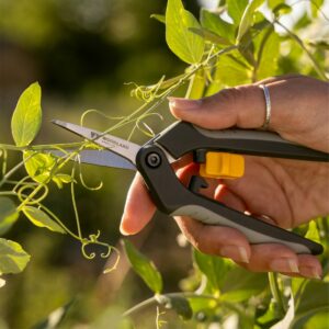 Woodland Tools Co. Heavy Duty Nano Tip Snip, Stainless Steel Blades, Hydroponic Snip, Bud Leaf Trimmer, Flower Pruning Cutter, Bypass Herb Harvesting, Rose Garden Shear, Bonsai Cutter (01-1002-100) - Image 4