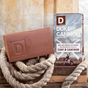 Duke Cannon Supply Co. Big Ass Brick of Soap - Superior Grade, Large Men's Soap with Musky Masculine Scents, All Skin Types, Leaf & Leather, 10 oz. - Image 7