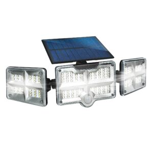 Ontel Beyond Bright X3 Motion Activated Solar Flood Light - Ultra-Bright, Solar-Powered, Weather-Resistant Light with 3 Adjustable Heads & 122 LEDs - Maximum Security for Porch, Deck, Yard & More - Image 3