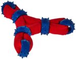 Boss Pet Chomper Gladiator Tuff Triangle Ring Tug for Pets, Red