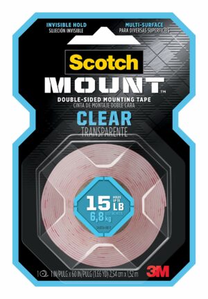 3M Scotch-Mount 60 in. L X 1 in. W Double-Sided Mounting Tape