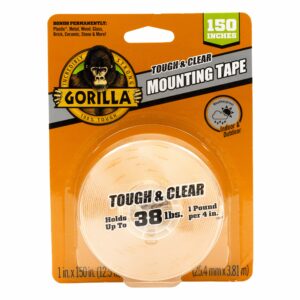 Gorilla Double Sided 1 in. W X 150 in. L Mounting Tape Clear