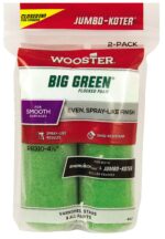 Wooster Brush RR310-4 1/2 Jumbo-Koter Big Green Paint Roller, 4-1/2 in L, Fabric Cover, Phenolic Core, 4.5 Inch