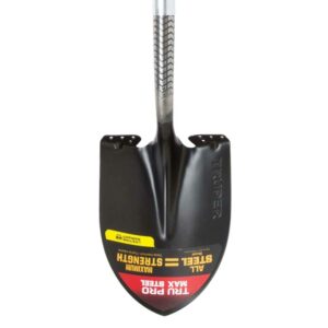 Truper Tru Pro Steel 8.75 in. W x 58″ in. L Round Point Shovel Steel - Image 6