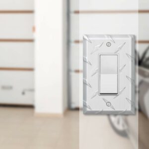 Amerelle Diamond Metallic 1 gang Stamped Aluminum Rocker Wall Plate 955R - Image 3