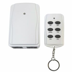 Prime Indoor Timer With Remote Control and Grounded Outlets White - Image 2