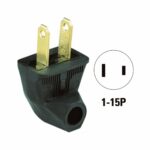 Flat Rubber Cap Side Outlet Cord Plug
