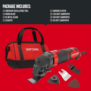 CRAFTSMAN Oscillating Tool Kit, 3-Amp, 14-Pieces, Corded (CMEW400) - Image 2