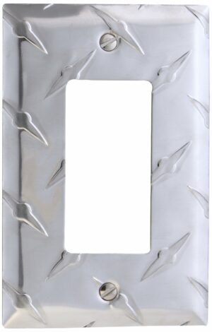 Amerelle Diamond Metallic 1 gang Stamped Aluminum Rocker Wall Plate 955R