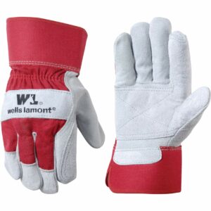 Wells Lamont Men's Outdoor Palm Work Gloves Red Large