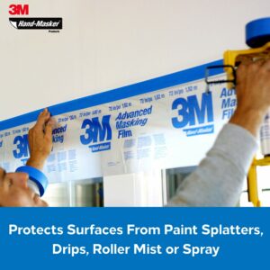 3M Hand-Masker 72 in. W X 90 ft. L Clear Plastic Advanced Masking Film AMF72 - Image 4