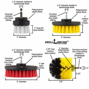 Drillbrush 5 in. W Soft/Medium Bristle Metal Handle Drill Brush Set - Image 5