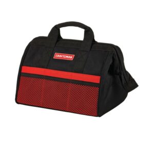 Craftsman 13 in. W X 9.75 in. H Wide Mouth Tool Bag 6 pocket Black/Red - Image 2
