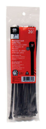Gardner Bender 7 in. L Black Cable Tie 20 pk 46-308UVBMP