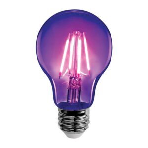 Feit Electric A19/BLB/LED 7 Watt Non-Dimmable Filament Glass A19 LED Light Bulb, Black Light for Party, Stage, Special Effects, Halloween - Image 2