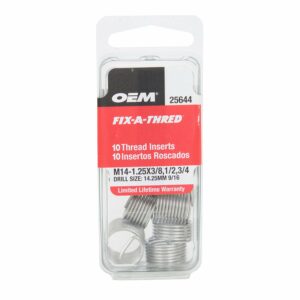 OEMTOOLS 1.25 in. Stainless Steel Non Locking Helical Thread Insert M14 -1.25 in - Image 2