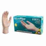 Gloveworks Vinyl Disposable Gloves X-Large Clear Powdered 100 pk
