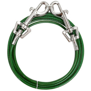 PDQ Green / Silver Vinyl Coated Cable Dog Tie Out Small 20 ft Q222000099 - Image 2
