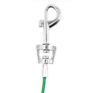 PDQ Green / Silver Vinyl Coated Cable Dog Tie Out Small 20 ft Q222000099 - Image 3