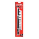 CRAFTSMAN Socket Set, SAE, 1/4-Inch Drive, 6-Point, 11-Piece