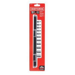 CRAFTSMAN Socket Set, SAE, 1/4-Inch Drive, 6-Point, 11-Piece